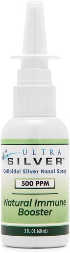 [BRSRMC32BYFBOELV] Ultra Silver ® Colloidal Silver Nasal Spray | 500 PPM | 2 Ounce Vertical Spray Bottle