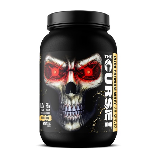 [BRSROA32OENRUFY3] JNX SPORTS The Curse! Ultra Premium Whey Protein Powder Vanilla Bean 2lb | 25g Protein Per Serve, Primary Source Whey Isolate