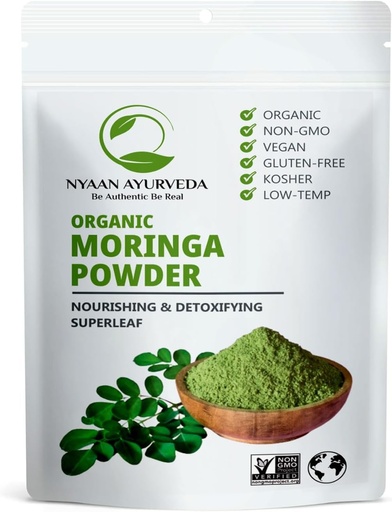 [BRSRAAL4O5YWCF36] Moringa Powder (8 Ounce), Moringa Oleifera Leaf Powder | Gentle Dried Leaves | 227g (8 Ounce) Pack | Pack of 1