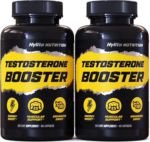 [BRSROATRAEMGEHTL] Booster testostérone - Supplément testostérone pour les hommes - Pills d'amélioration masculine pour la croissance musculaire, Libido, Stamina, Force - Tongkat Ali Muscle Builder Supplément entraînement - Total T Test Boost - 2 PACK