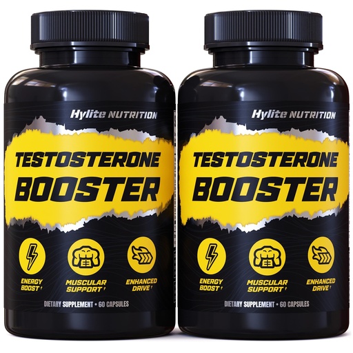 [BRSROATRAEMGEHTL] Testosterone Booster for Men - Male Enhancing Supplement for Muscle Growth, Stamina, Strength, Energy & Endurance - Helps Improve Fast Acting Blood Flow - Workout & General Wellness Pills - 2 PACK