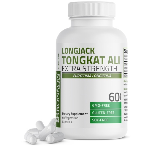 [BRSROYADOQMRYEL6] Bronson Longjack Tongkat Ali Extra Strength, 60 Vegetarian Capsules