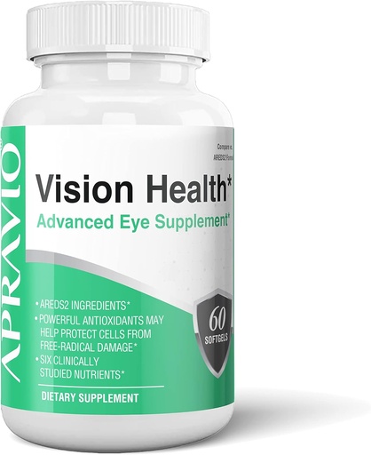 [BRSW2BQ6DN7WO33X] Vision Health Advanced Eye Supplement, AREDS2 Eye Vitamins w/Vitamin C, Vitamin E, Zinc, Copper, Lutein, Zeaxanthin, & Antioxidants for Eye Health & Eye Protection, 60ct