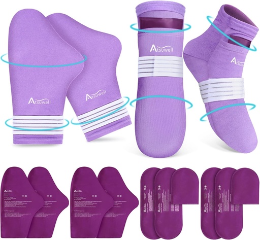 [BRSRMC3YOADQEALL] Atsuwell Foot Hand Ice Pack for Chemotherapy, Chemo Cold Gloves and Socks for Neuropathy, Cold Therapy Socks and Cold Gloves Comfort Items for Soothing Discomfort, Chemo Care Package Gift, L/XL