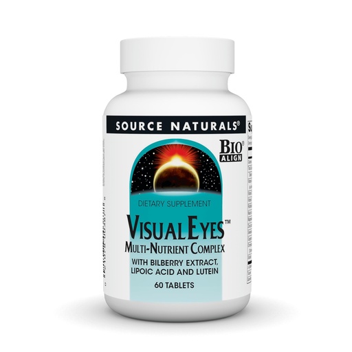 [BRSWIYQCPIGBO2LM] Source Naturals Visual Eyes Dietary Supplement - Multi-Nutrient Complex with Bilberry Extract, Lipoic Acid and Lutein - 60 Tablets