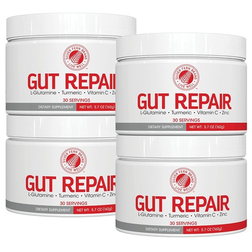 [BRSWY2Q7C4PBECD7] Silver Fern Gut Repair - Digestive Health Supplement Powder L-Glutamine, Curcumin, Zinc, Ascorbic Acid Blend