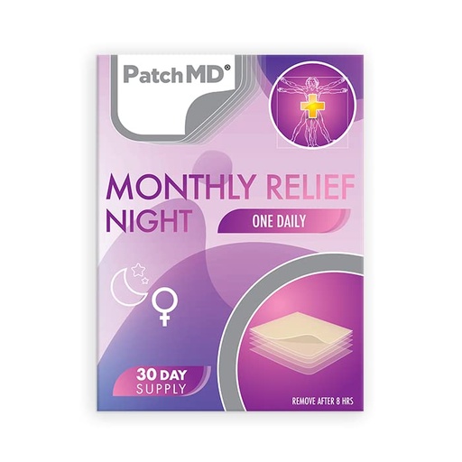 [BRSWYHT5CAHRO332] PatchMD - PMS Night Topical Patch - 30 Day Supply