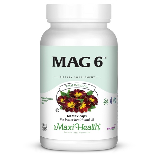 [BRSWIYQ6BIFQAHY5] Magnesium B6 Mag 6 Magnesium Glycinate with Vitamin B6 Promote Healthy Bone Mineralization, Support Nerve & Muscle Function, Energy Metabolism - Non-GMO, Vegan, Gluten Free, Kosher 60 Capsules