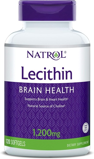 [BRSWIFQYCANRGFQ3] Natrol SOYA Lecithin Mineral Supplement, 1,200 mg, 120 Count