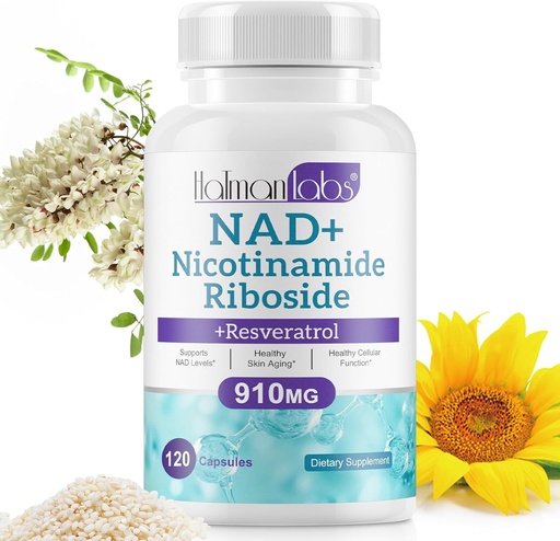 [BRSRAHD4OUBROCTD] NAD+ Supplement Alternatief - Liposomale Nicotinamide Riboside - Resveratrol & quercetin - Hoge zuiverheid NAD-supplementen voor anti-aging, focus, energie 120 capsules