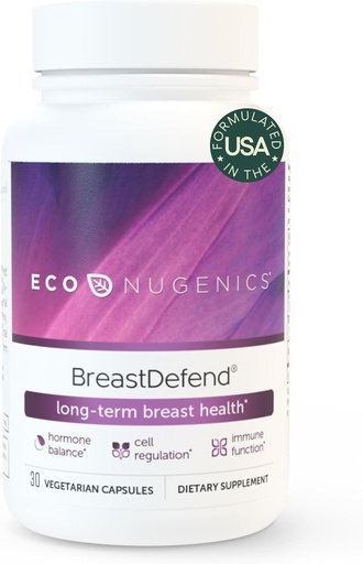 [BRSWGGALPIFGEFL4] EcoNugenics BreastDefend DIM Supplement for Women’s Breast Health, Estrogen Hormone Balance, Immune Support – Turmeric Curcumin, Reishi & Turkey Tail Mushrooms, Quercetin, Astragalus – 30 Capsules