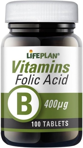 [BRSWIHAYOIBRUCA7] Lifeplan Folic Acid 400Mcg 100 tabletter
