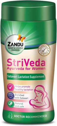 [BRSROFQZAQBAGHLA] BHM StriVeda Satavari Lactation Supplement for Increasing Breast Milk Supply, 210 g, Doctor Recommended, Natural and Safe