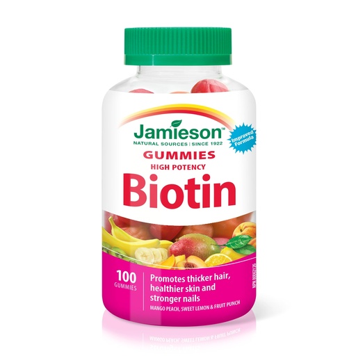[BRSWKHD2OJ7R6FA2] Jamieson High Potency Biotin Gummies, 100 Count