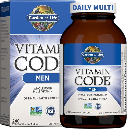 [BRSWIYL3OADQG3DO] - 240 Capsules, vitamins cho nam, trái cây Veggie và Probioics for E energy, heart, Prostate Health, Vegeta Men's Multivitamins