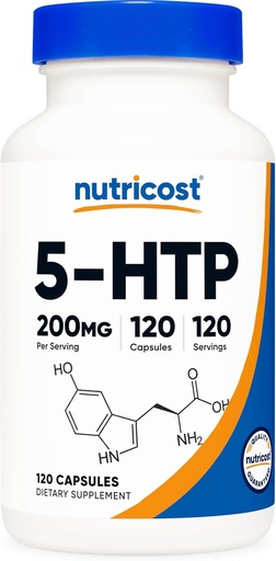 [BRSWGZL2OQARMFY3] Nutricost 5-HTP 200mg, 120 cápsulas vegetarianas (5-Hydroxytryptophan) - No GMO &amp; Gluten Free