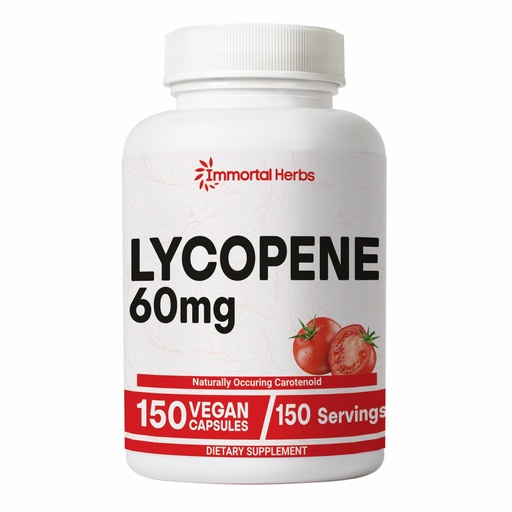 [BRSRAAQFPMNWC3LA] Lycopene Supplement for Men 60mg, 150 Capsules, Natural Tomato Extract Powder, 4 Month Supply, 100% Veg Lycopene Complex, Non-GMO and Gluten Free Carotenoid Supplement