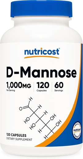 [BRSWGZA3OEAQY233] Nutricost D- Manose 1000mg Per Serving, 120 capsule - 500 mg per capsulă, tract urinar Health, non- GMO şi gluten Free