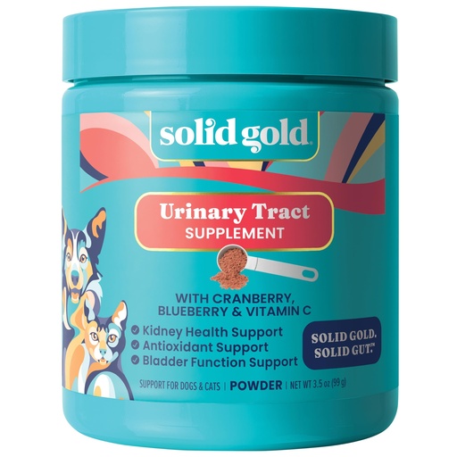 [BRSWIYT7BVYB43TK] Solid Gold Cranberry Supplement for Dogs for Urinary Tract Health - UTI + Bladder + Kidney Support for Dogs of All Life Stages w/Antioxidants (3.5 Ounce Powder, Cranberry Flavor)