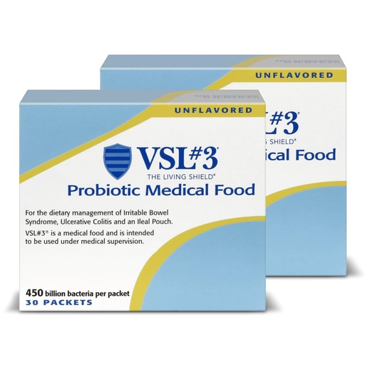 [BRSWYYI6BUIGMDLL] VSL#3® Probiotic Powder for Digestive Health, IBS & UC Symptoms - 450B CFUs, High-Potency, Multi-Strain, Live, Refrigerated Probiotic, Medical Food for Gut Health Support in Men & Women, 60 Pack