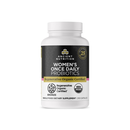 [BRSRAZD5OEFBYCQ2] Ancient Nutrition Regenerative Organic Certified Probiotics for Women, Probiotics Women’s Once Daily, for Healthy Digestion and Immune System Function Support, 25 Billion CFUs* Per Serving, 30 Count