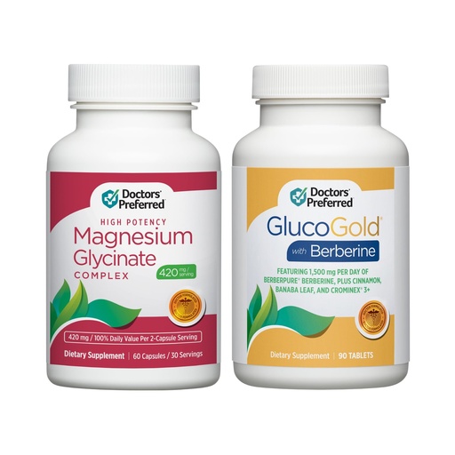 [BRSRABQYPINBA2TK] DOCTORS' PREFERRED GlucoGold with Berberine and Magnesium Glycinate Supplement