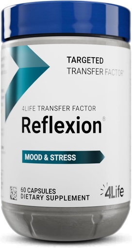 [BRSWGEIOBUHWADY2] 4Life Transfer Factor Reflexion -Mindset and Brain Support with L-Theanine, Wild Green Oat, and Tri-Factor Immune Formula - 60 Capsules