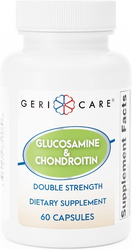 [BRSWYBI3BZ7A4EY4] Gericare Glucosamine HCl 500 mg, Chondroitin Sulfate 400 mg with Sodium 35 mg Supplement Capsules - Supports Joint Mobility, Promotes Cartilage Health and Flexibility, 60 Count (Pack of 1)