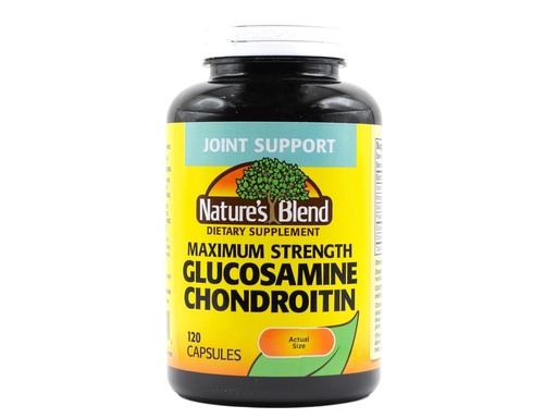 [BRSWIZQCCQAGMDTA] Glucosamine Chondroitin Maximum Strength 120 Capsules by Nature's Blend