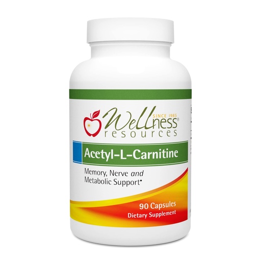 [BRSWI2Q3AQAAOA36] Wellness Resources Acetyl-L-Carnitine (ALC) for Memory, Nerves (500 mg, 90 Capsules)