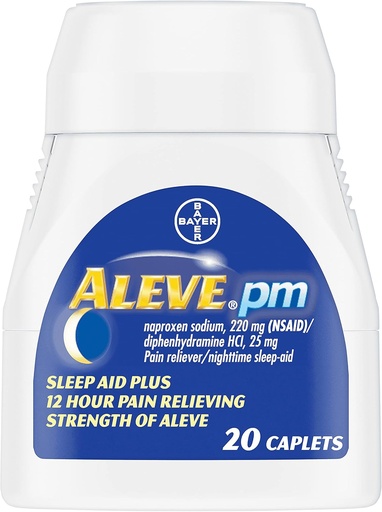 [BRSW2FAPDMPGCFLH] Aleve PM Pain Reliever Nighttime Sleep-Aid Caplets, 20 ea (Pack of 4)