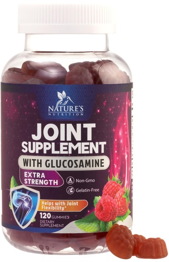 [BRSWYYA6CNYRSELD] Joint Support Gummies - Glucosamine Plus Vitamin E Nature's Joint Support Supplement for Occasional Discomfort for Back, Knees & Hands - Cartilage & Joint Health & Flexibility Support - 120 Gummies