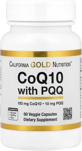 [BRSWYZQ5PINB4F3P] Lake Avenue Nutrition CoQ10 cu PQQ, 100 mg, 60 Veggie Capsule