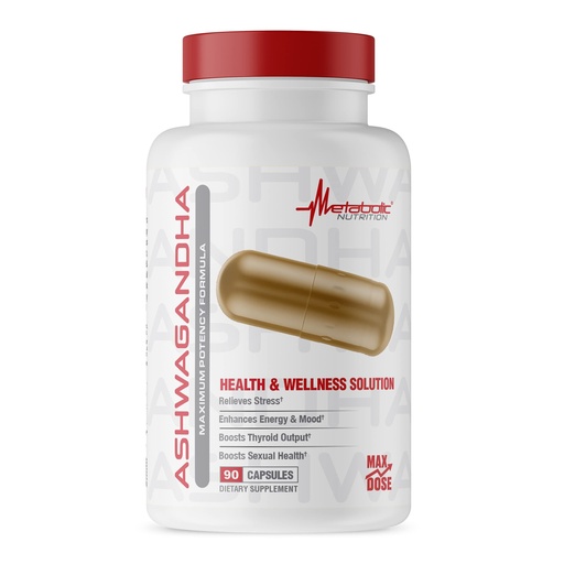 [BRSW2YLROF5QOCLO] Metabolic Nutrition Ashwagandha 2200mg Made with Organic Ashwagandha Powder and Black Pepper Extract, 90 Vegan Capusles