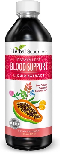 [BRSWYH37OIIGYC3A] Papaya Leaf Blood dóna suport a l'íquid - 15X La força Laya Leaf Extract - Herya Putelets, Neteja de sang, Digest, Papaya Enzme - Ibal Gooditat (1 btl)