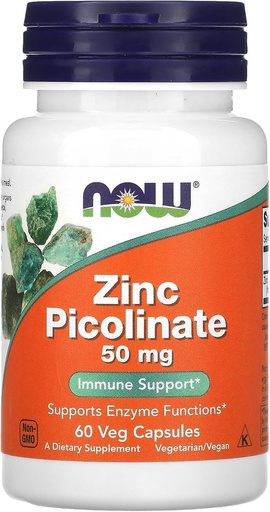[BRSWIZYZOMIRKG3K] Now Foods Zinc Picolinate 50mg 60 Capsules