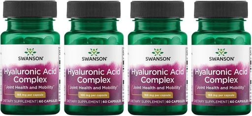 [BRSWGFD3BUIA4DLV] Swanson Hyaluronic Acid Complex 166 mg 60 Caps (4 Pack)