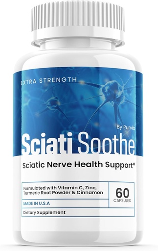 [BRSRAAQOCQPWKCQ3] Sciatisoothe Supplement for Sciatica, Sciati Soothe Nerve Health, Sciatisoothe Capsules Vitamins, Sciatisoothe Advanced Overall Wellness Support Maximum Strength Formula Made in USA (60 Capsules)