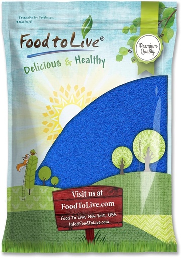 [BRSW2ZA2BB6BU33O] Food to Live Blue Spirulina Powder, 6 Pounds — Pure Raw Blue-Green Algae Extract, Kosher, Vegan, Non-Irradiated, Rich in Phycocyanin, Great for Juices, Smoothies, Shakes, Drinks, and Food Coloring