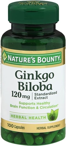 [BRSWIY37BQABYCIZ] Nature's Bounty Ginkgo Biloba 120 mg 100 CT