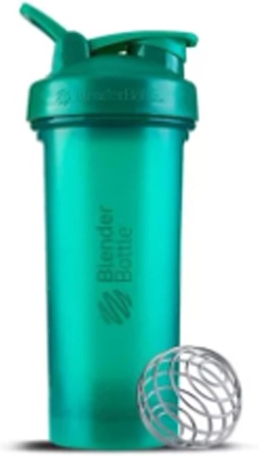 [BRSWKHQQOAMGGYLJ] BlenderBottle Shaker Flaske med pilleorganisator og lagring for proteinpulver ProStak System, 22-Ounce, Teal