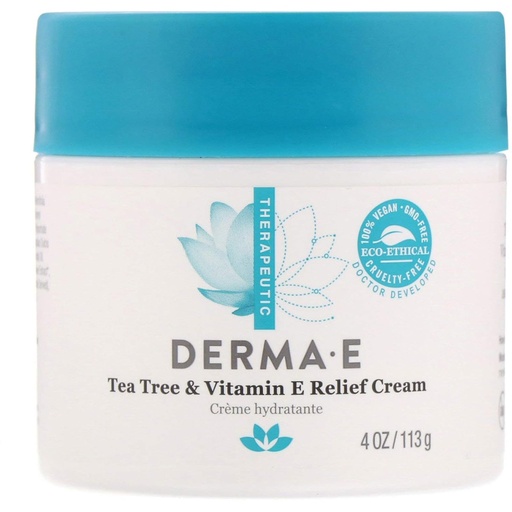 [BRSWIYAFBYGRMGTU] Derma E Tea Tree and Vitamin E Relief Cream, Pack of 2