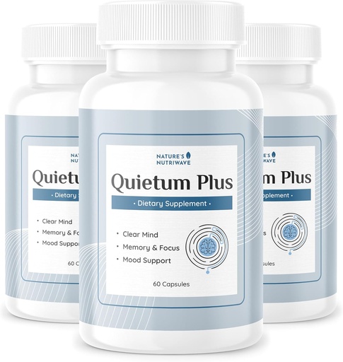 [BRSRAEA7CQOROC3F] Quietum Plus – Plant-Based Formula with Herbal Extracts – Non-GMO, GMP Certified – 60 Capsules, 3-Month Supply