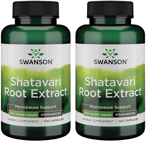 [BRSWGAAEO4AROCTK] Swanson Shatavari Ayurvedic Female Rejuvenator 500 Milligrams 120 Capsules (2 пакета)