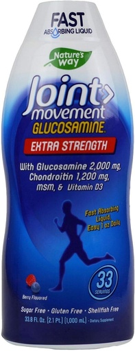 [BRSWYY33AAOQYH3D] Nature's Way Extra Strength Joint Movement Glucosamine Natural Berry Flavor 33.8 fl oz ea (2-Pack)