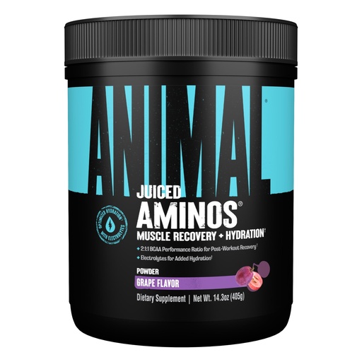 [BRSWIHABCJ5B4CLO] Animal Juiced Amino Acids - BCAA Powder EAA Matrix Plus Hydration with Electrolytes and Sea Salt Anytime Recovery and Improved Performance, Grape Flavor, 30 Servings