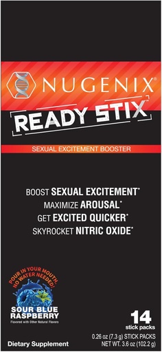 [BRSRAZD5AFYBU3TD] Nugenix Ready Stix - Nitric Oxide Booster, Increase Vitality and Drive, Nitric Oxide Supplements for Men - 14ct