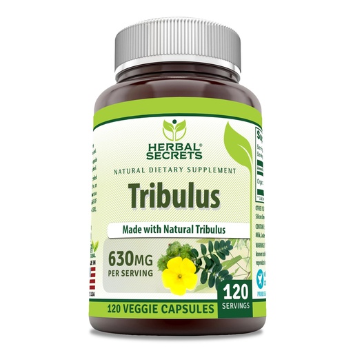 [BRSRO2QYCAARYAL7] Herbal Secrets Tribulus 630 Mg 120 Veggie Capsules Supplement | Non-GMO | Gluten Free | Made in USA