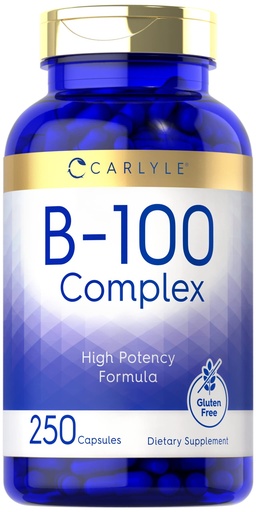 [BRSWYHQLOIOWYFDD] Carlyle B-100 Complex Vitamin | 250 Capsules | Non-GMO, Gluten Free Supplement
