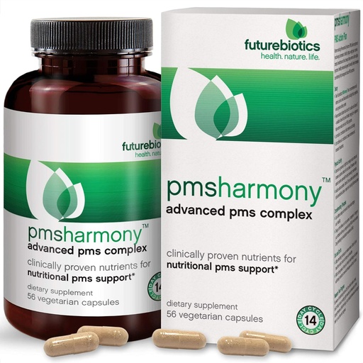 [BRSWIYQKAYDB4DI7] Futurebiotics PMSHarmony, PMS & Hormone Support 56 Vegetarian Capsules